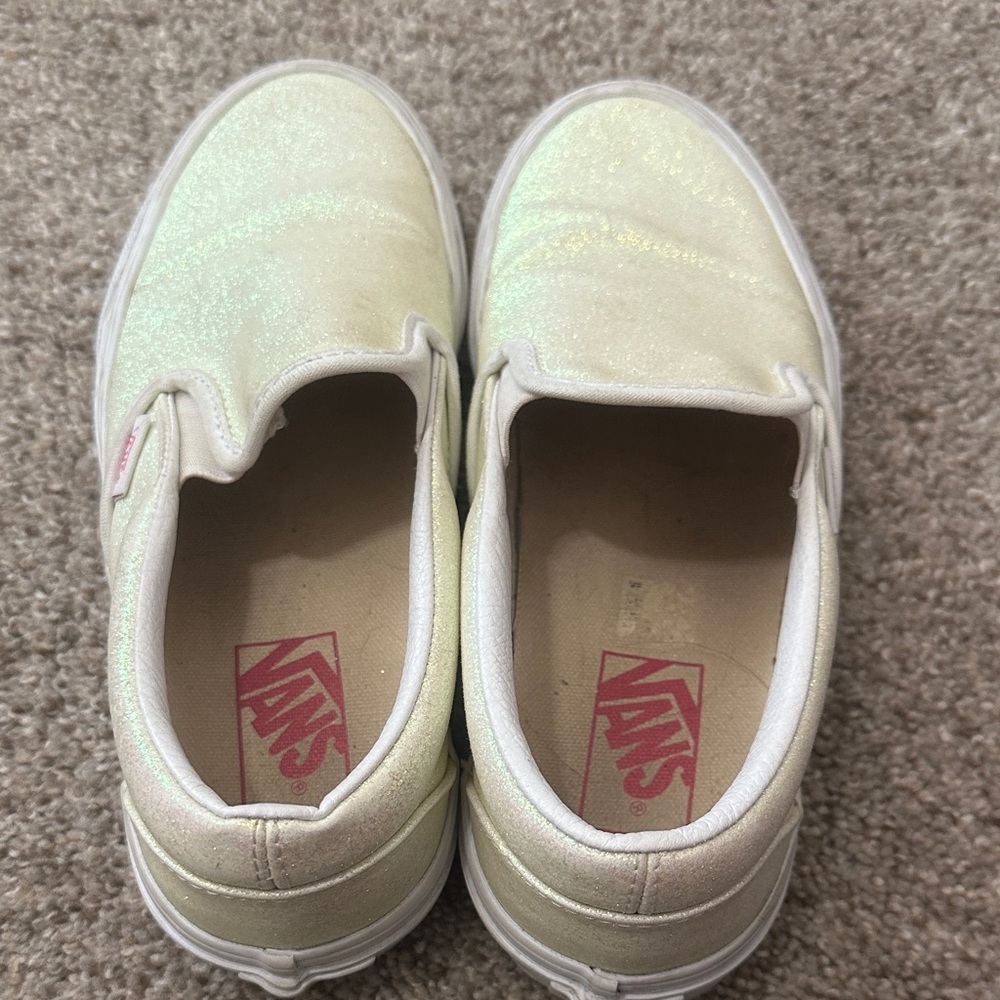 Vans UV activated Glitter Slip-On Shoes Women’s Size 8 men’s 6.5 - Picture 3 of 8